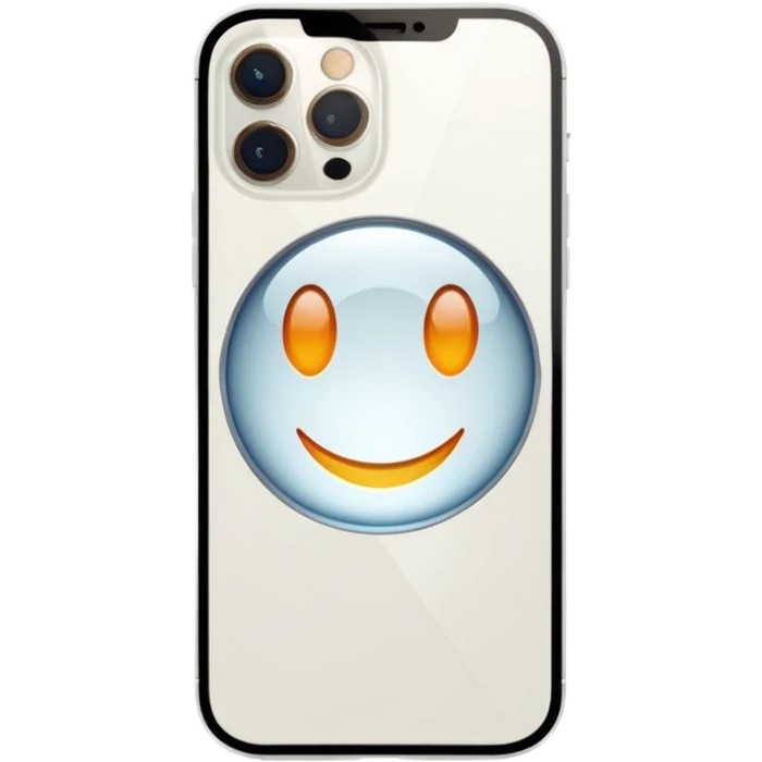 White iphone 12 pro max emoji