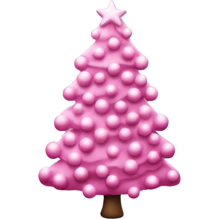 Pink Christmas Tree emoji