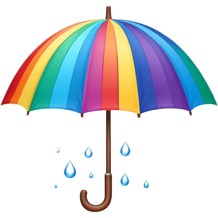 colorful umbrella for rain emoji