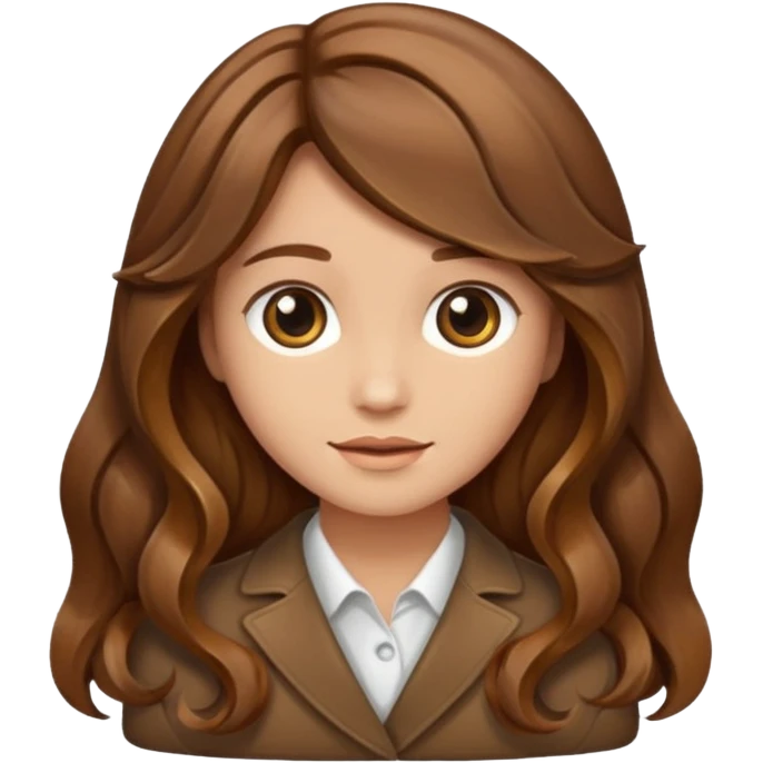 A lock of brown hair. emoji