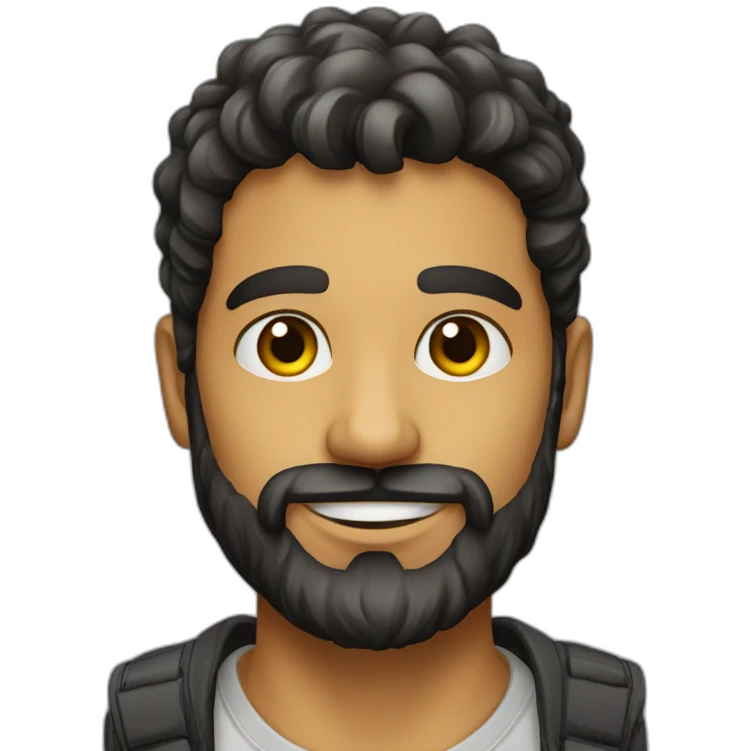 brazilian beard young developer emoji