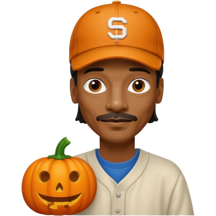 Snoop dog with pumpkin emoji