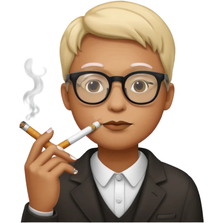 Sigara içen gözlüklü emoji emoji