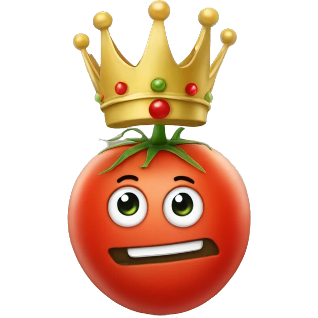 Tomato wearing a crown emoji