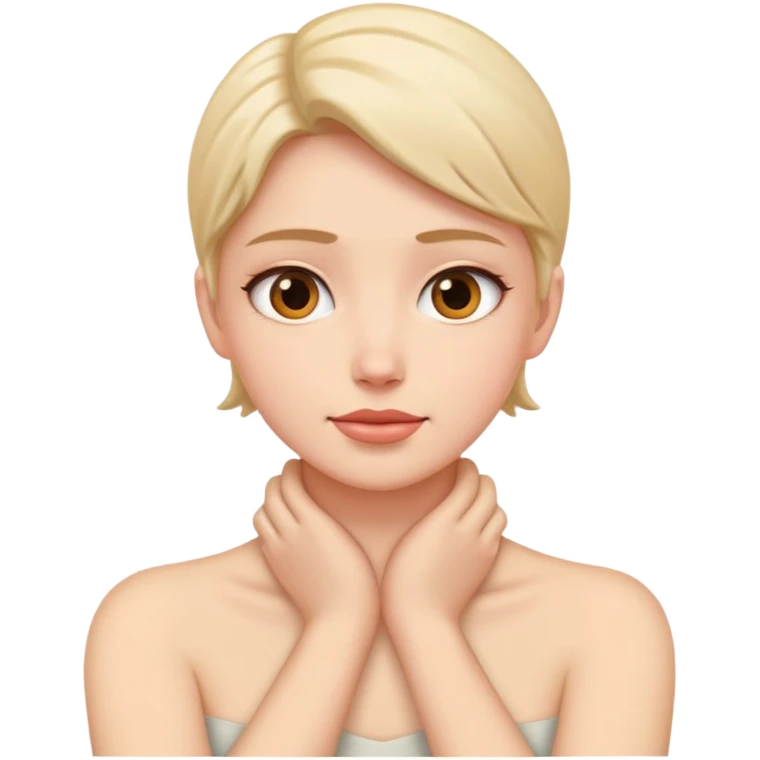 Hands on neck emoji