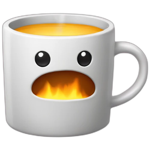 Caneca com fogo em cima  emoji