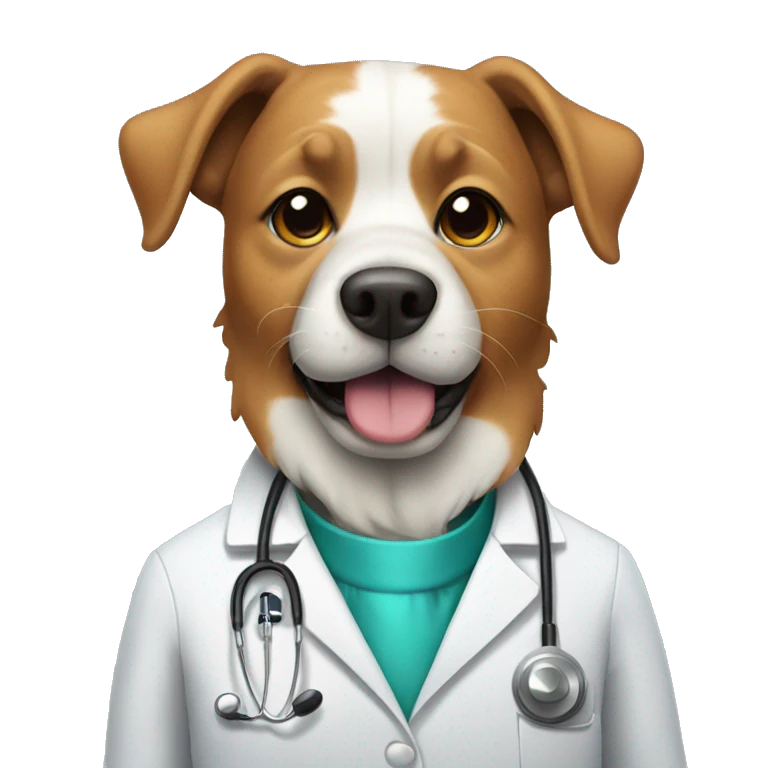 Dog dressed as a doctor  emoji