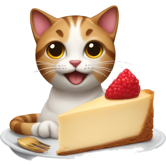 Cat with cheesecake emoji
