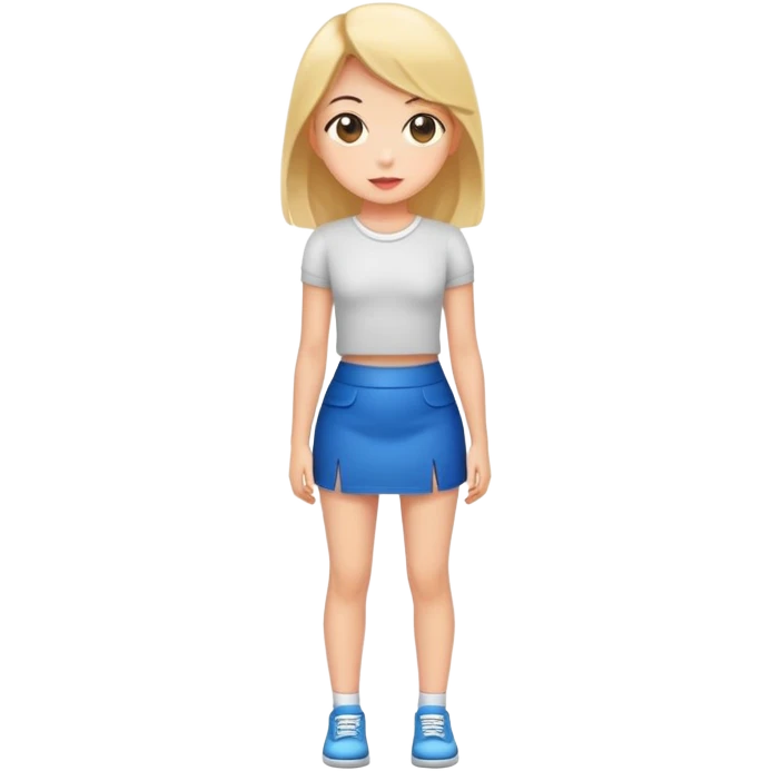 Young girl in a tight miniskirt emoji