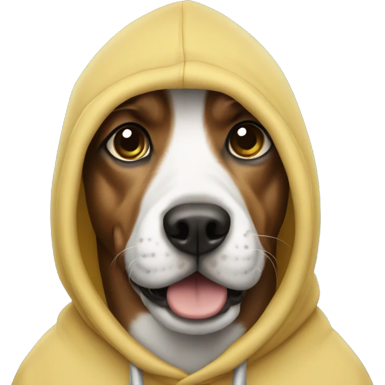 Dog wearing a hoodie  emoji