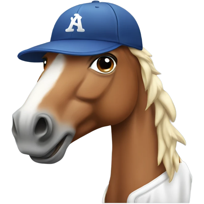 horse with baseball hat emoji