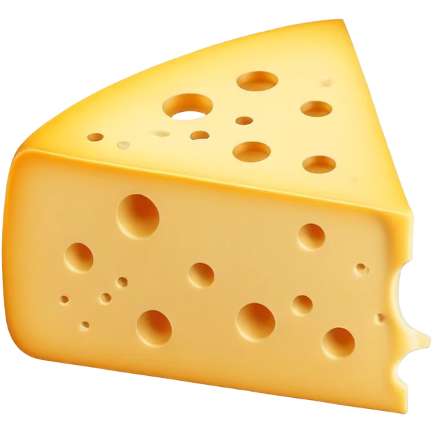 Wedge of yellow cheese with small holes emoji