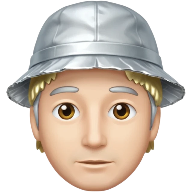 a man with aluhut für verschwörungstheorien emoji