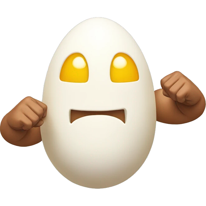 Egg white is a body builder emoji