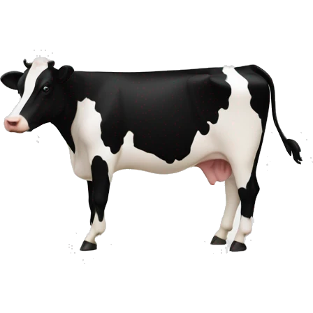 The word "OK" is outlined in black, with a Holstein pattern on the inside. emoji