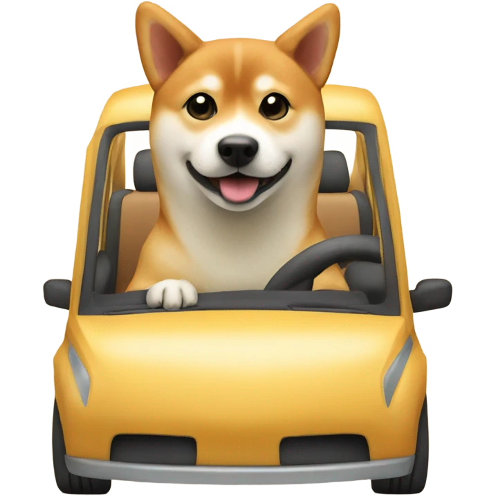 shiba inu in car  emoji
