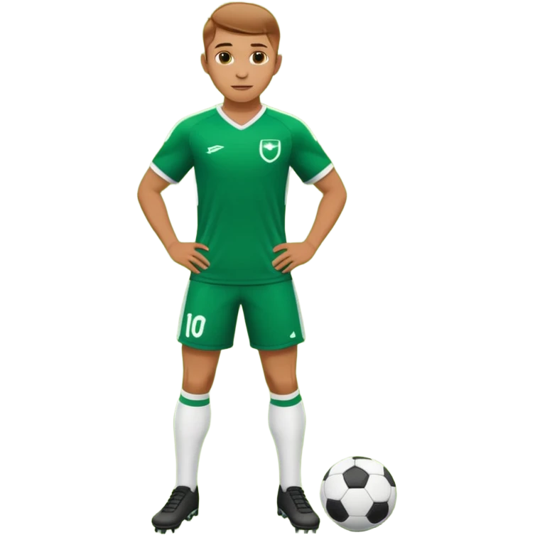 High resolution full body of a soccer player emoji