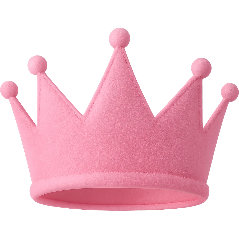 pink crown remove background emoji