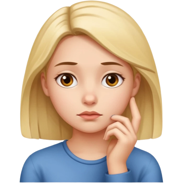 Girl thinking  emoji