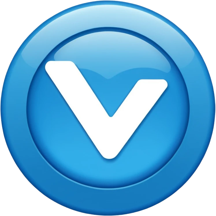 Create a instagram verified blue tick round shape emoji