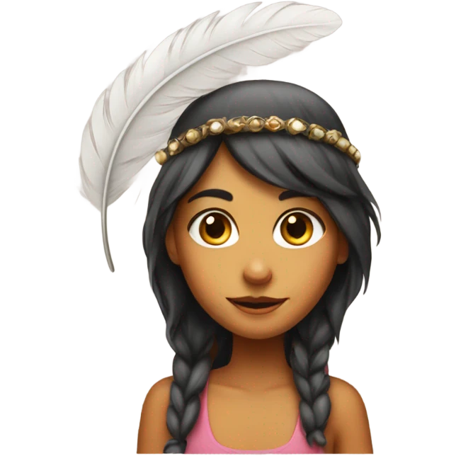 Girl with feather hat emoji