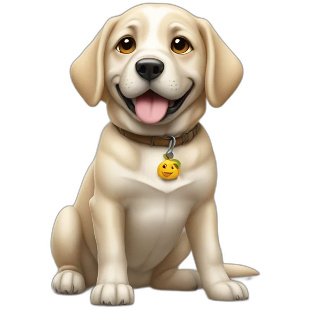 Chien sur une tortue emoji