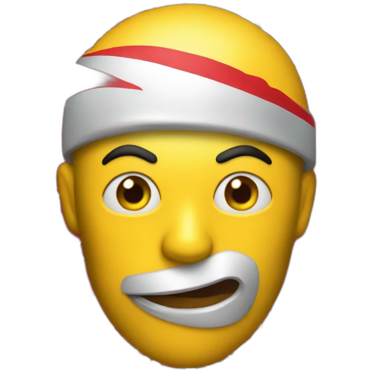 rayo rojo y amarillo  emoji