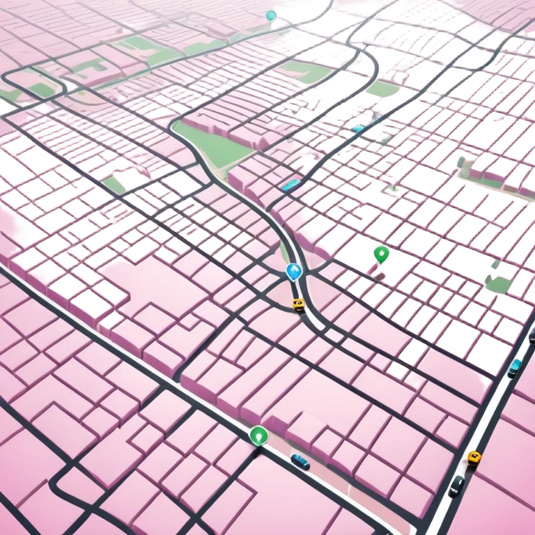 mix pink of a big gps map of the lines emoji