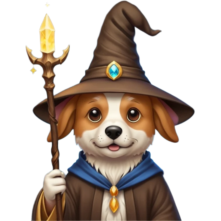 Dog wizard emoji
