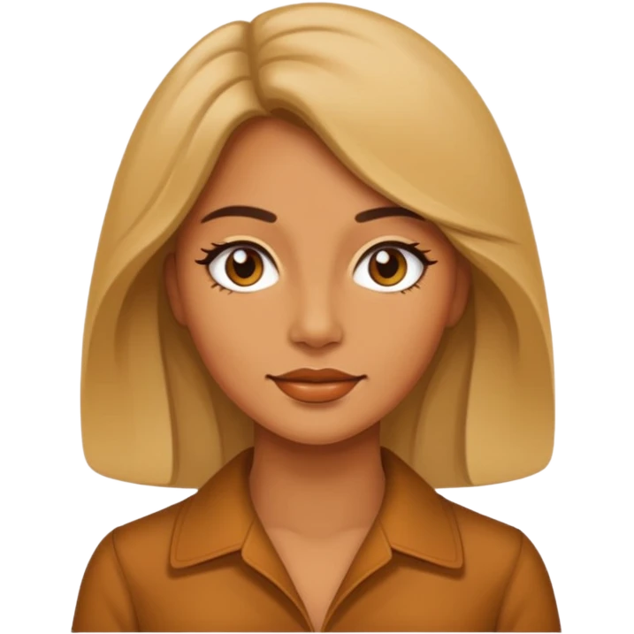 Retro 70s woman face emoji