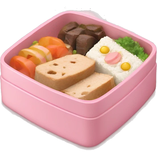Light pink bento box emoji