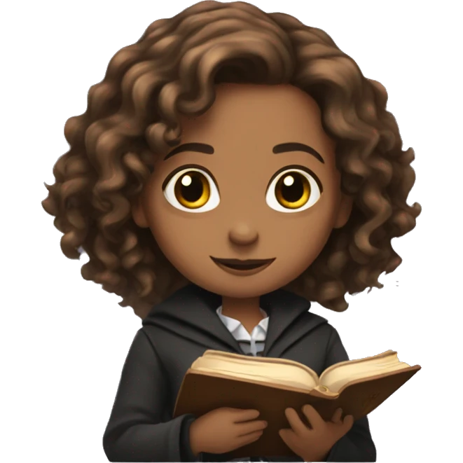 Hermione is holding a book. emoji