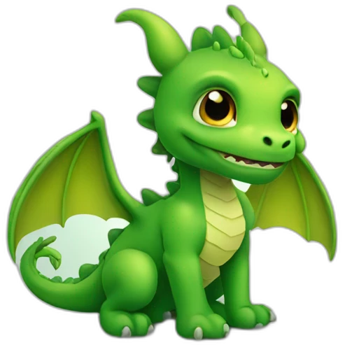 Cute green little dragon emoji