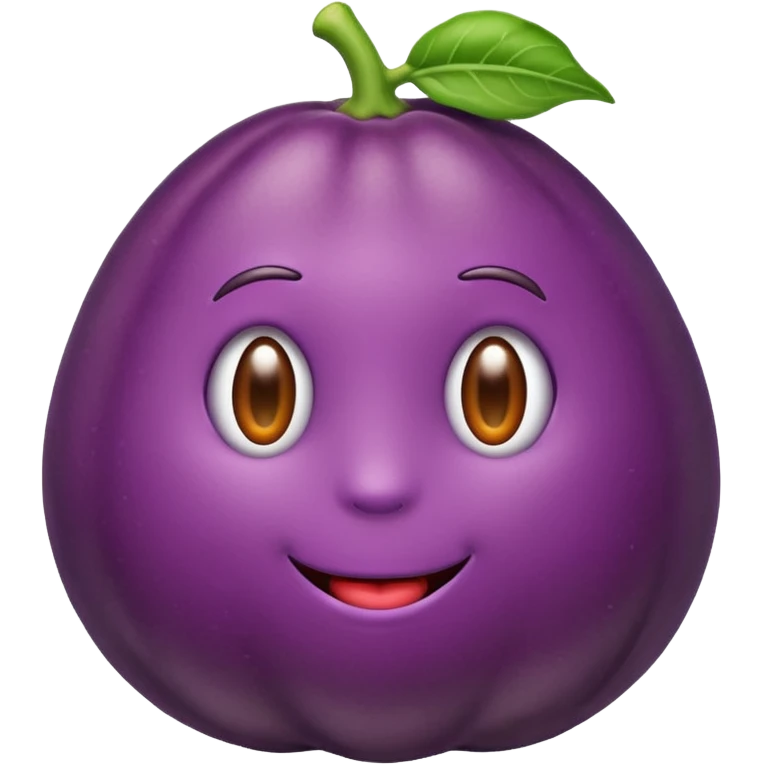 Egg plant inside a peach emoji