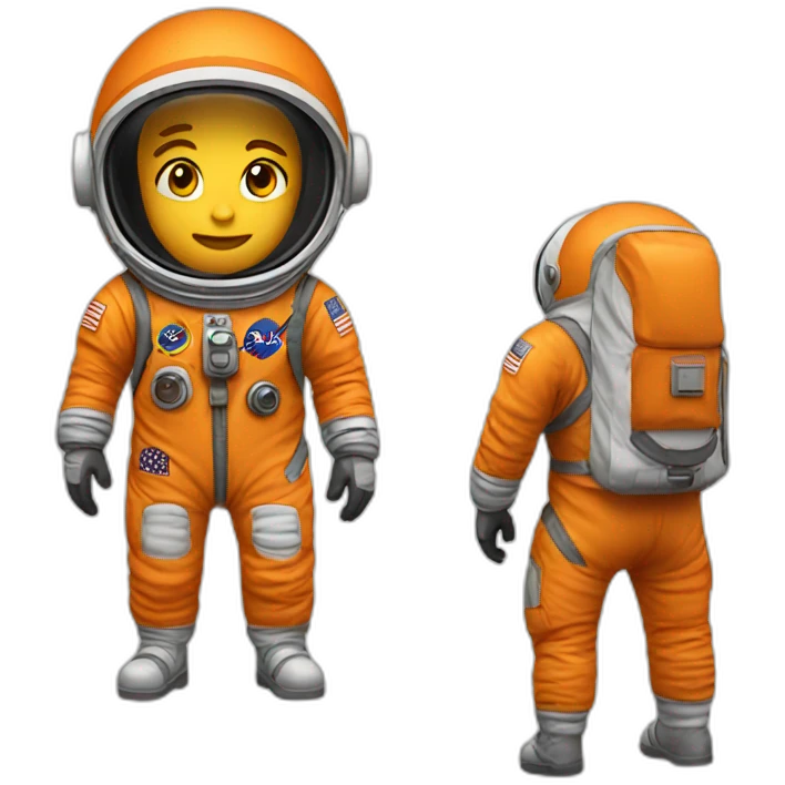 astronaut orange suit emoji