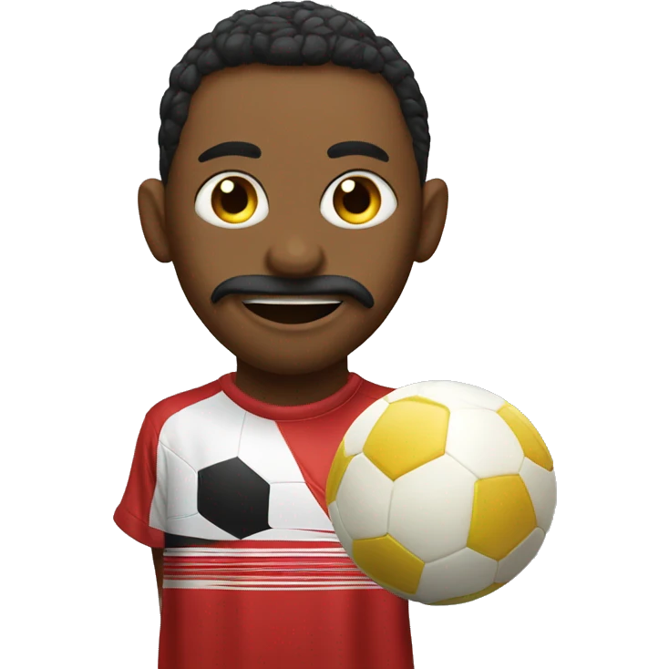 Spits with soccer ball emoji