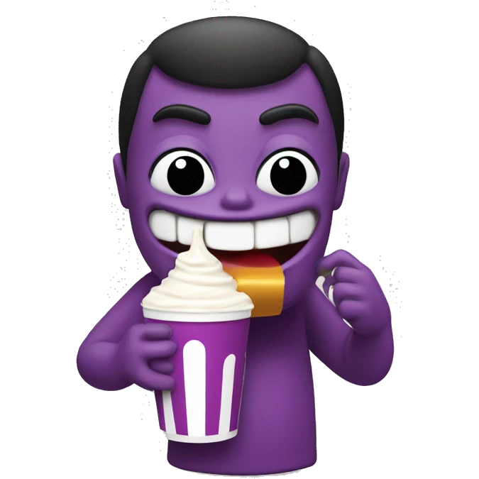 Grimace drinking McDonald’s milkshake  emoji