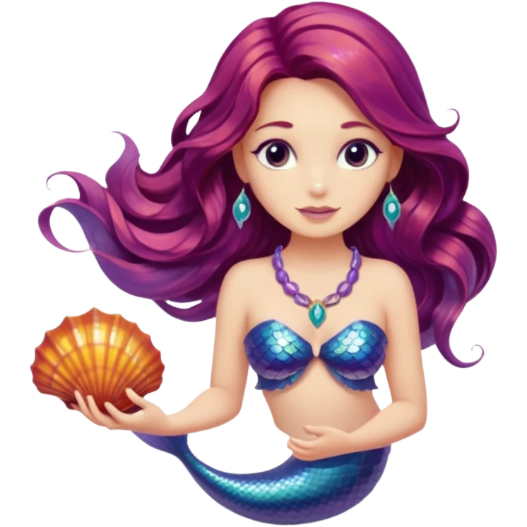 پری دریایی بنفش emoji