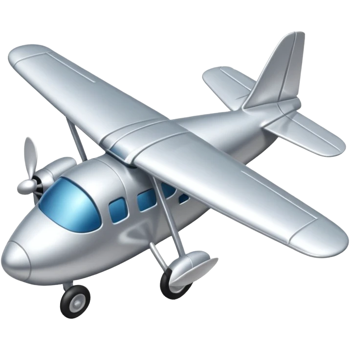 all silver toy plane emoji