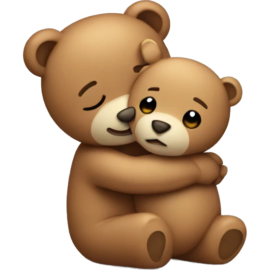 Teddy giving a hug emoji
