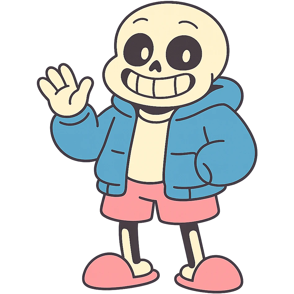 Sans the skeleton from Undertale emoji