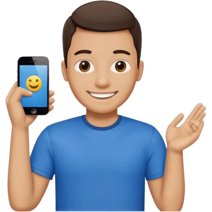 ok remove suit leave only blue t shirt emoji