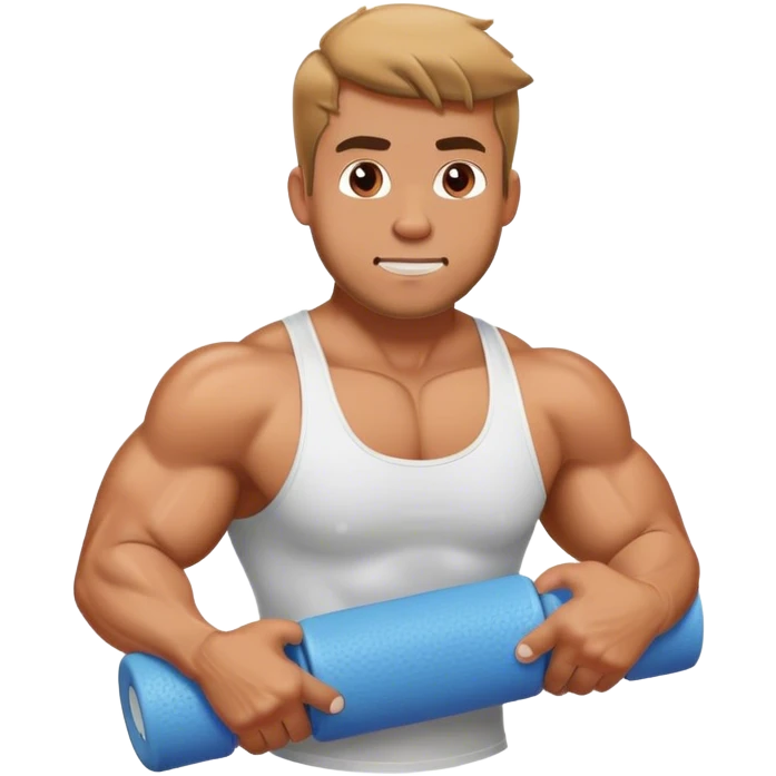 buff guy foam-roller emoji
