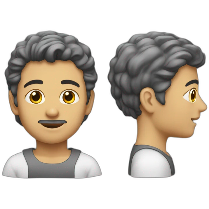 بنت لون شعرها اسود و تسوي حركة قلب emoji