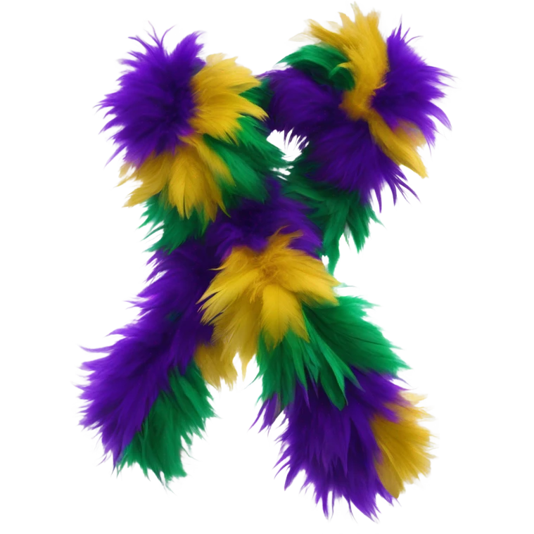 Realistic isolated mardi gras feather boa. emoji