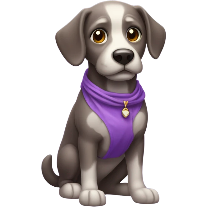 Perro berenjena emoji