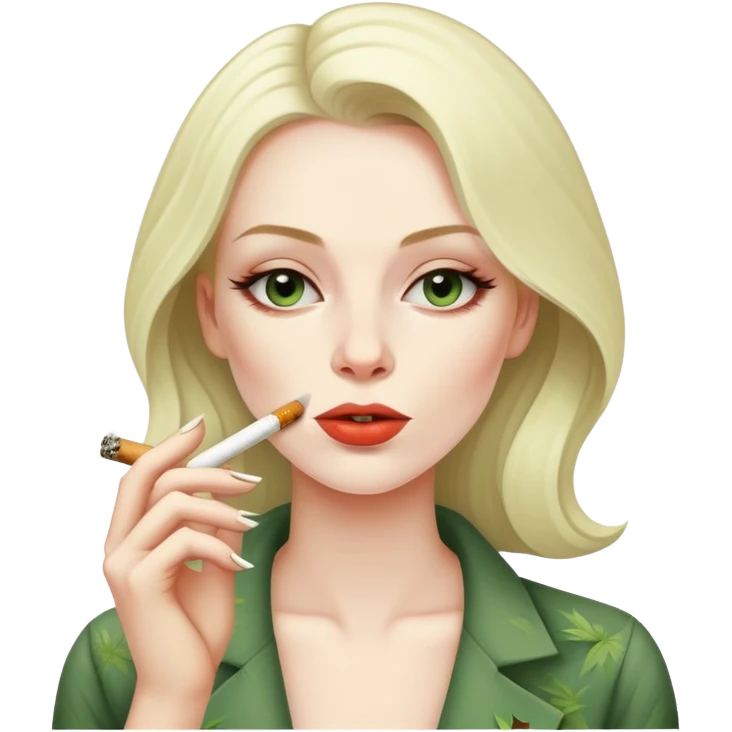 Woman smoking weed emoji
