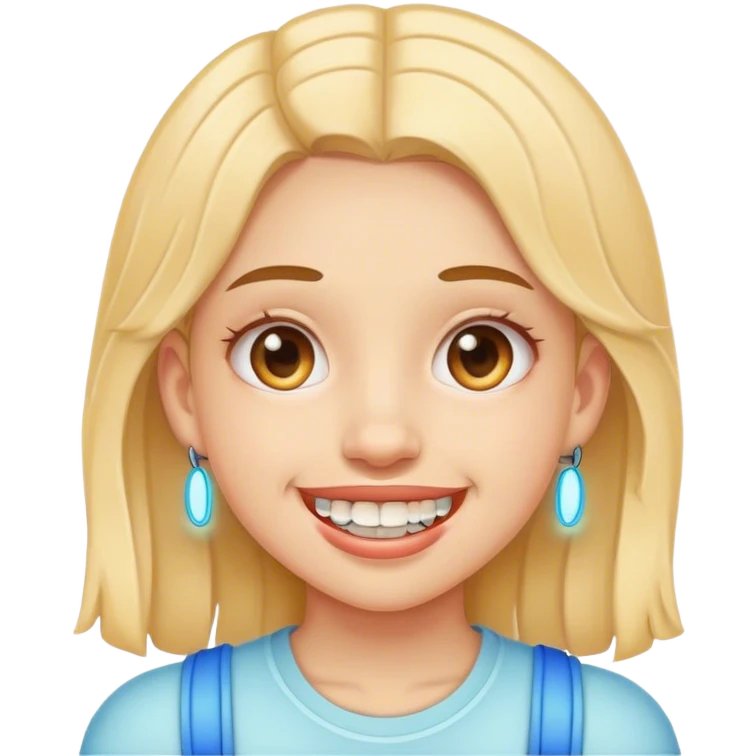 Girl with braces emoji