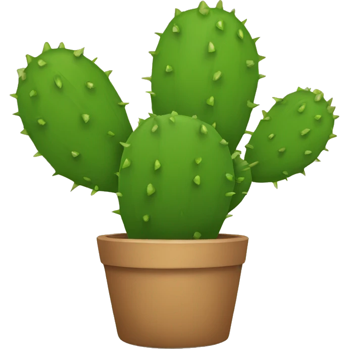 single flat Nopal without pot emoji