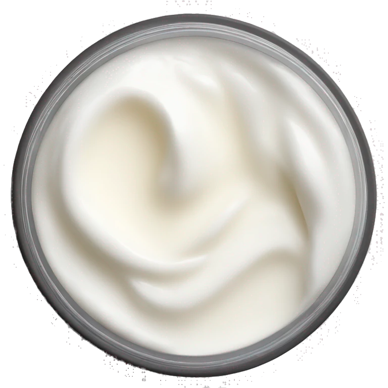 body moisturizer cream pot with label emoji